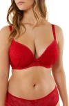 Etam Panama Underwire Contour Bra In Red