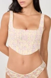 Etam Passionnelle Embroidered Bustier In White