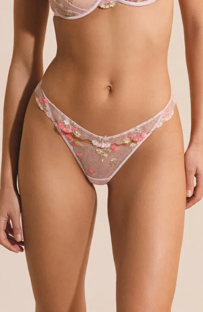 Etam Petunia Thong In White