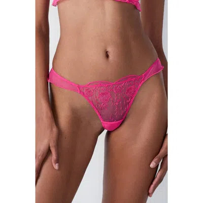 Etam Poesie Tanga Briefs In Fuchsia