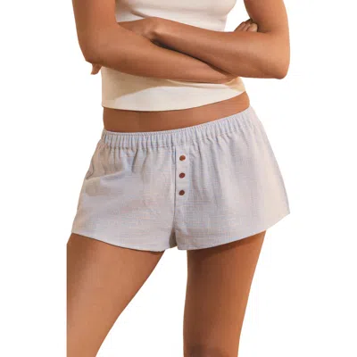 Etam Raisa Cotton Sleep Shorts In Gray