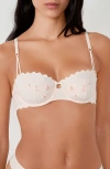 Etam Ravissante Underwire Balconette Bra In White