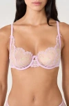 Etam Reveuse Embroidered Underwire Spacer Bra In Purple
