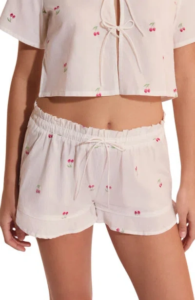 Etam Riviere Cotton Pajama Shorts In Multi