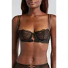 Etam Rosace Underwire Balconette Bra In Black