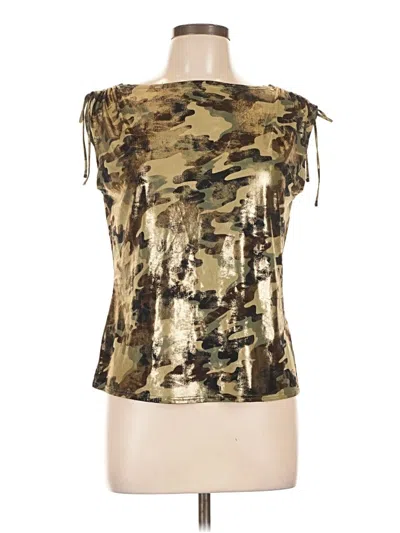 Pre-owned Etam Sleeveless Blouse In Gold