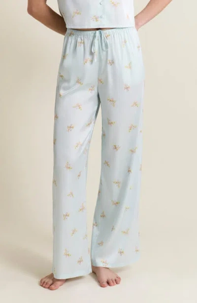 Etam Solia Floral Pajama Pants In Blue