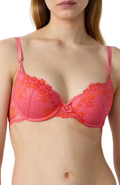 Etam Somptueuse No. 4 Underwire Demi Bra In Pink