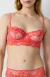 Etam Somptueuse No. 9 Underwire Balconette Bra In Pink