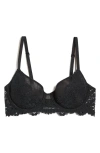 Etam Success Lace Underwire Spacer Bra In Black