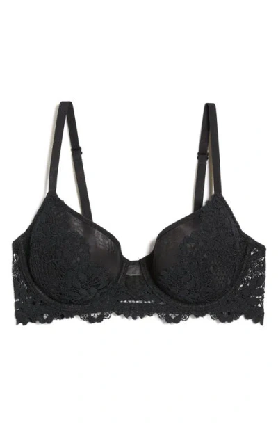 Etam Success Lace Underwire Spacer Bra In Black