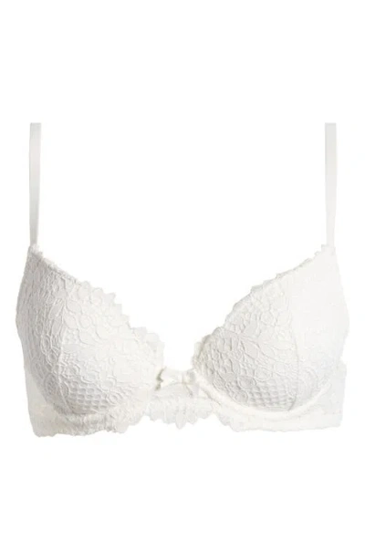 Etam Success Underwire Plunge Push-up Bra In Perle