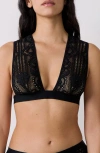 Etam Tentation Classique Lace Bralette In Black