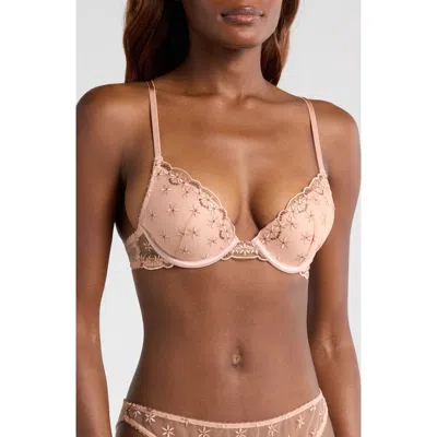 Etam The Plunge Push-up Bra In Pink