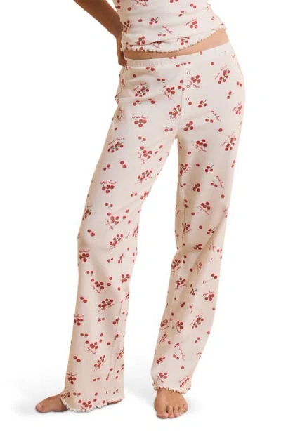 Etam Tige Pajama Pants In White