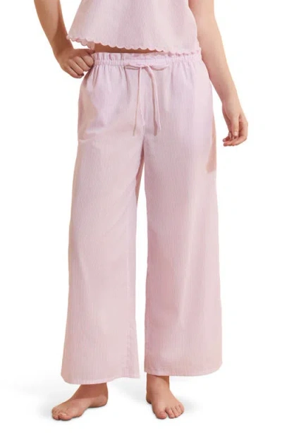 Etam Time Striped Cotton Pajama Pants In Multi