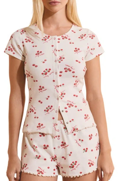 Etam Tomate Pajama Top In Pink