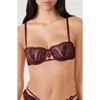 Etam Virtuose N°9 Balconnet Underwire Bra In Burgundy