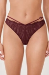 Etam Virtuose Tanga In Brown