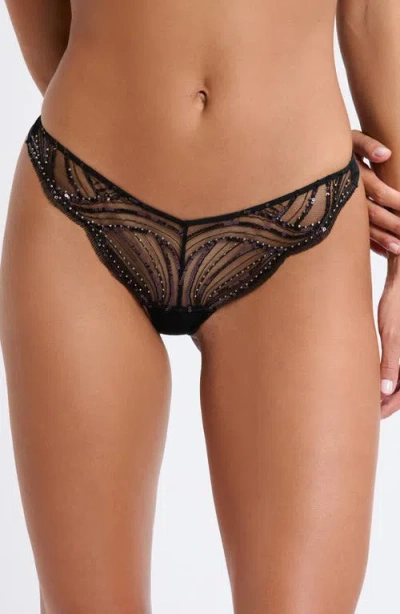 Etam Whisper Of Desire Tanga In Black