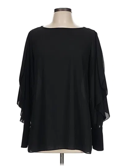 Pre-owned Etcetera 3/4 Sleeve Blouse In Black