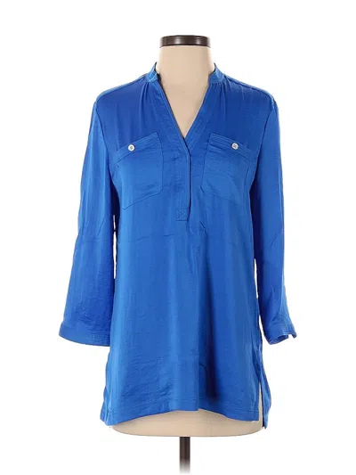 Pre-owned Etcetera 3/4 Sleeve Blouse In Blue
