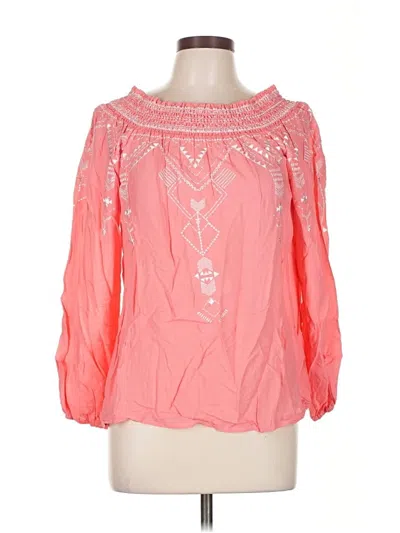 Pre-owned Etcetera 3/4 Sleeve Blouse In Pink