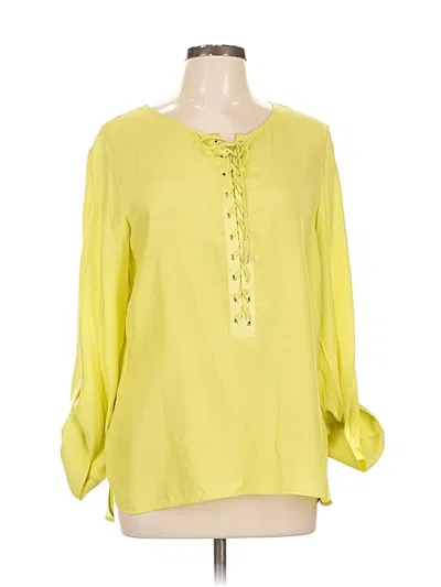 Pre-owned Etcetera 3/4 Sleeve Blouse In Yellow