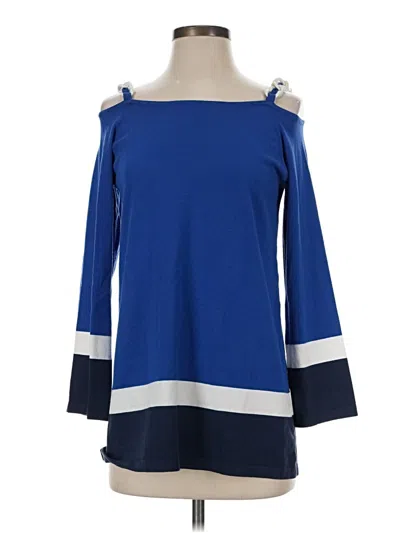 Pre-owned Etcetera 3/4 Sleeve T-shirt In Blue