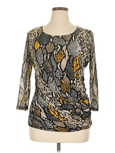 Pre-owned Etcetera 3/4 Sleeve T-shirt In Gold