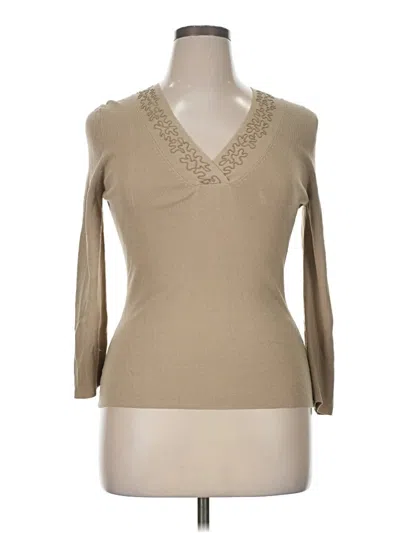 Pre-owned Etcetera 3/4 Sleeve T-shirt In Tan
