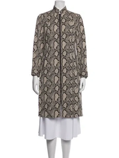 Pre-owned Etcetera Animal Print Coat In Neutrals