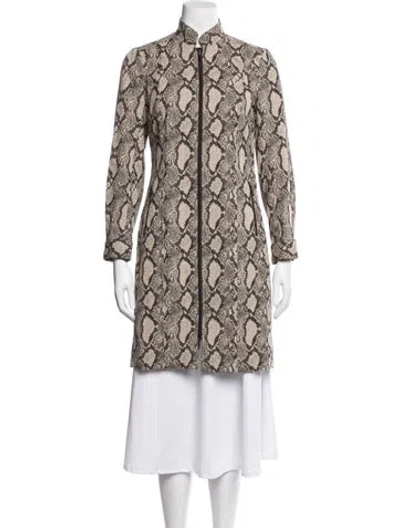 Pre-owned Etcetera Animal Print Coat In Neutrals