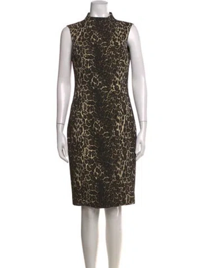 Pre-owned Etcetera Animal Print Knee-length Dress In Multicolor