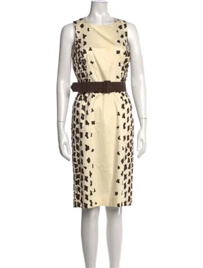 Pre-owned Etcetera Animal Print Knee-length Dress In Multicolor