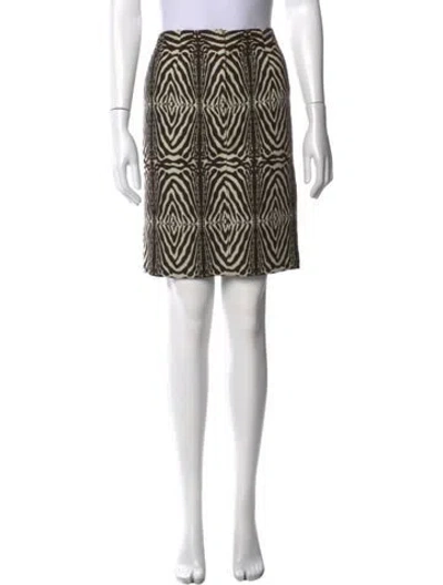 Pre-owned Etcetera Animal Print Mini Skirt In Neutrals