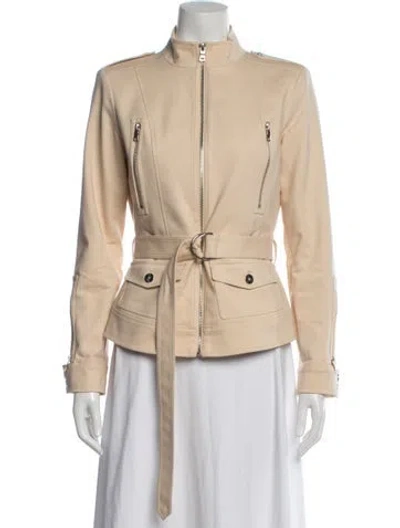 Pre-owned Etcetera Biker Jacket In Neutral
