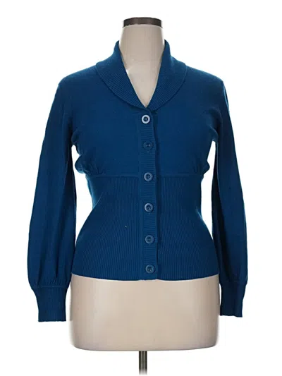 Pre-owned Etcetera Cardigan Sweater In Blue