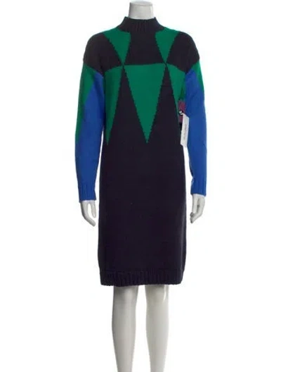 Pre-owned Etcetera Colorblock Pattern Knee-length Dress W/ Tags In Black