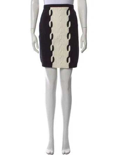 Pre-owned Etcetera Colorblock Pattern Mini Skirt In Black
