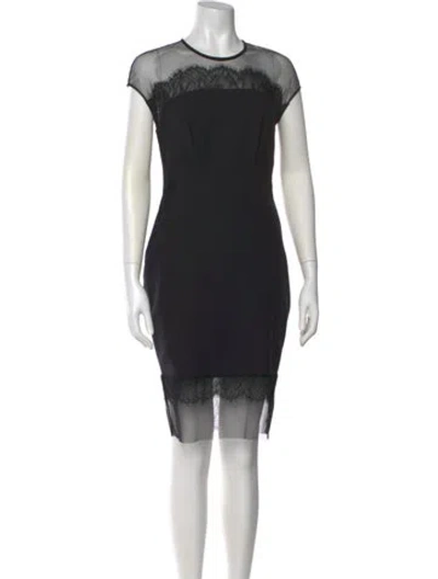 Pre-owned Etcetera Crew Neck Knee-length Dress In Black