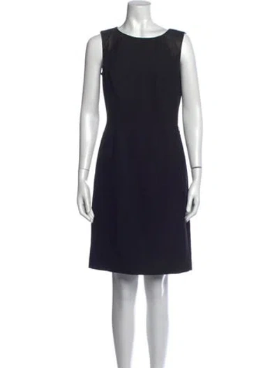 Pre-owned Etcetera Crew Neck Knee-length Dress In Black