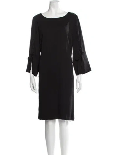 Pre-owned Etcetera Crew Neck Knee-length Dress In Black