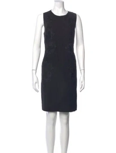Pre-owned Etcetera Crew Neck Knee-length Dress In Blue