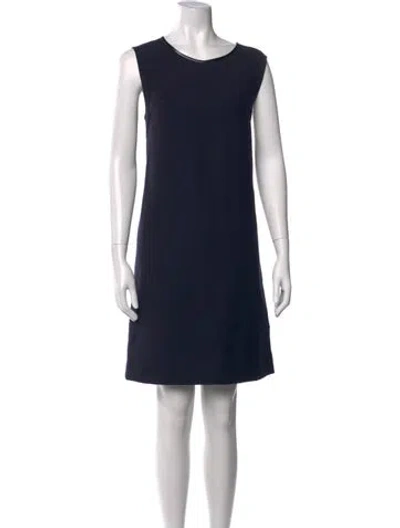 Pre-owned Etcetera Crew Neck Knee-length Dress In Blue