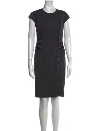 Pre-owned Etcetera Crew Neck Knee-length Dress In Grey