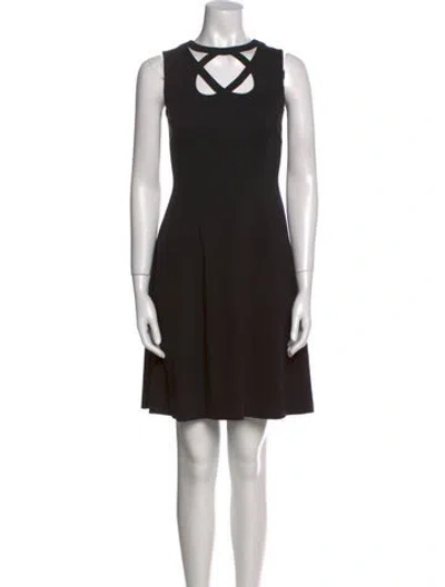 Pre-owned Etcetera Crew Neck Mini Dress In Black