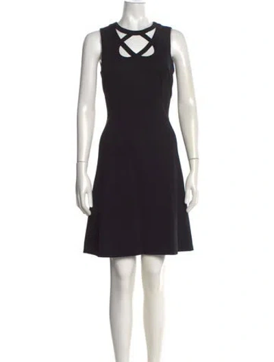 Pre-owned Etcetera Crew Neck Mini Dress In Black