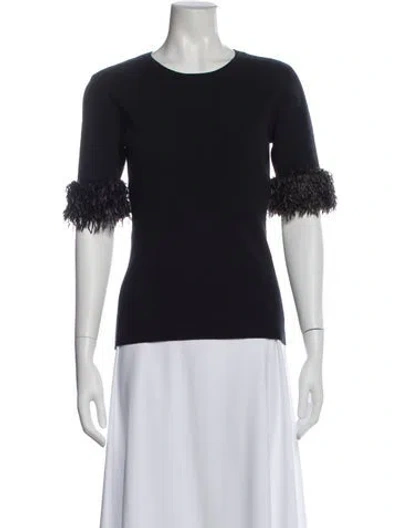 Pre-owned Etcetera Crew Neck Short Sleeve Top In Blue