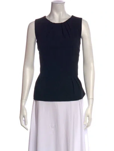 Pre-owned Etcetera Crew Neck Sleeveless Top In Black